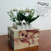 עציץ פוטובלוק פרחים- PickPic פיקפיק הדפסה על מוצרים