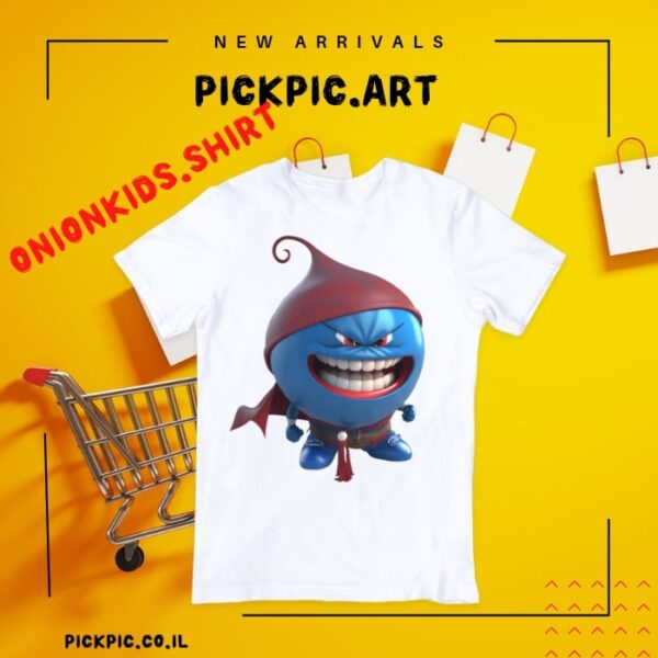 חולצה פסיכודלית סופר בצל- PickPic פיקפיק הדפסה על מוצרים