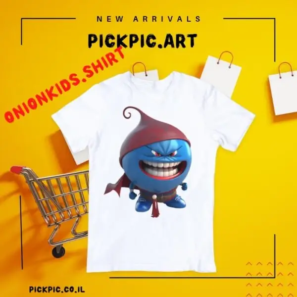 חולצה פסיכודלית סופר בצל- PickPic פיקפיק הדפסה על מוצרים