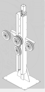 Coiling accumulator for drip irrigation pipes