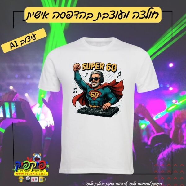 חולצות ליום הולדת 60- PickPic פיקפיק הדפסה על מוצרים