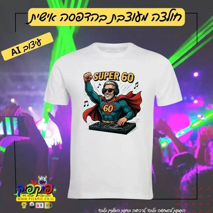 חולצות ליום הולדת 60- PickPic פיקפיק הדפסה על מוצרים